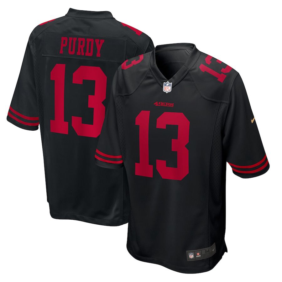 Men San Francisco 49ers #13 Brock Purdy Nike Black Fashion Game NFL Jersey->san francisco 49ers->NFL Jersey